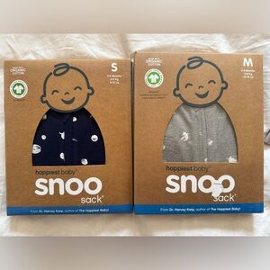 Bundle of 3 Happiest Baby Snoo Sack Set - Navy and Gray